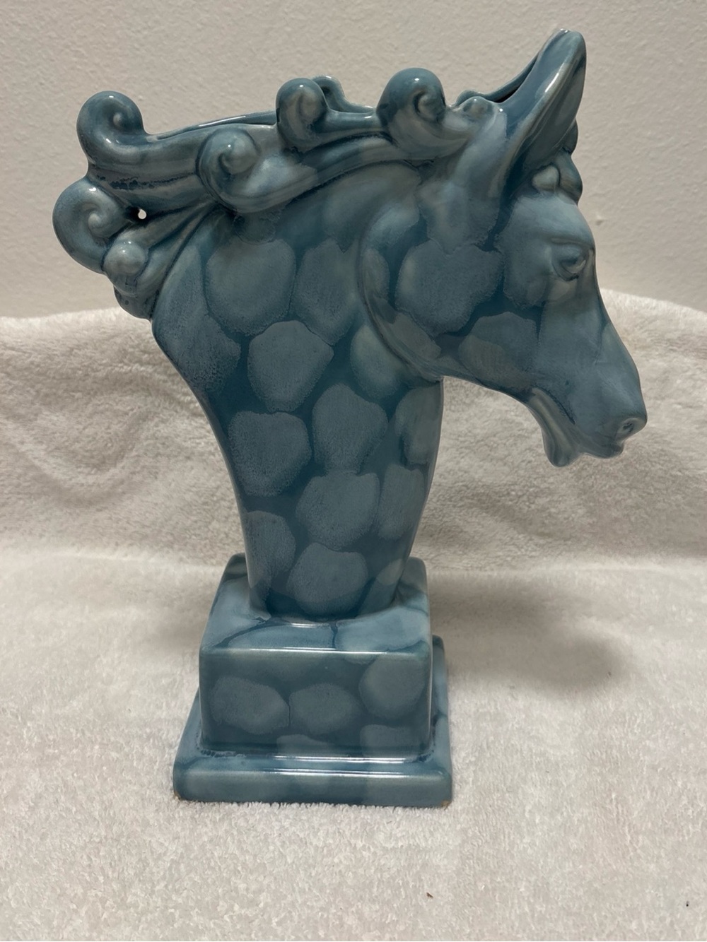Vintage Blue Glaze Royal Haeger Horse Head Bust